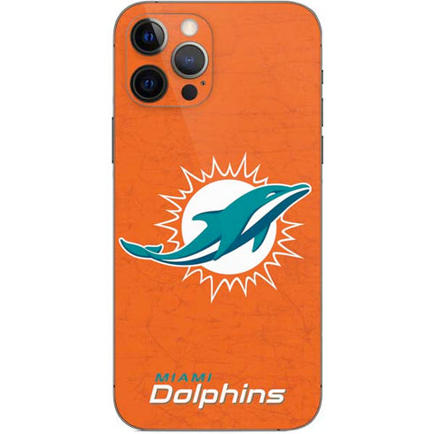 NFL Miami Dolphins Distressed- Orange iPhone 12 Pro Skin